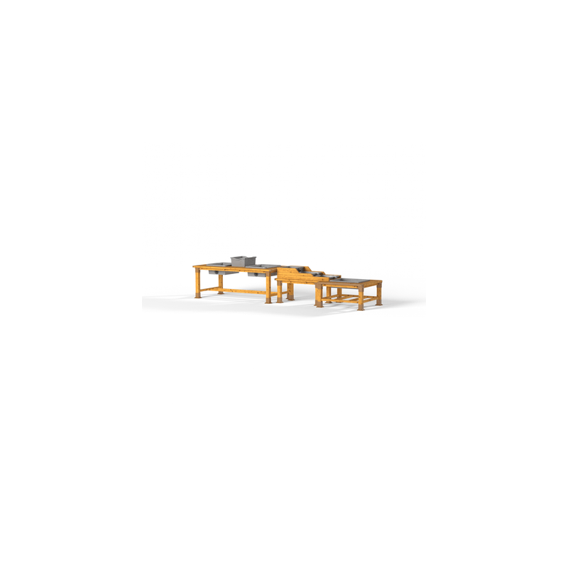Set de 3 tables d'eau en plein air