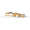 Set de 3 tables d'eau en plein air
