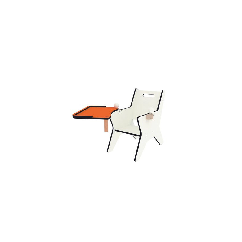 Fauteuil avec Tablette amovible T1 Jaune