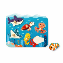 Puzzle à Tenons en Bois Animaux marins