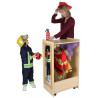 Petit chariot d'habillage avec miroirs
