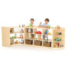 Meuble quart de cercle,  8 compartiments