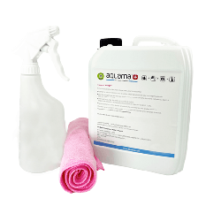 Pack découverte 1 bidon de 5 litres aquama indigo 1000ppm + Offert : 1 pulvérisateur 600 ml + 1 microfibre + 1 robinet doseur + 