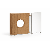 Portillon en bois oculus avec roulette sur mesure