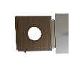 Portillon en bois oculus avec roulette sur mesure