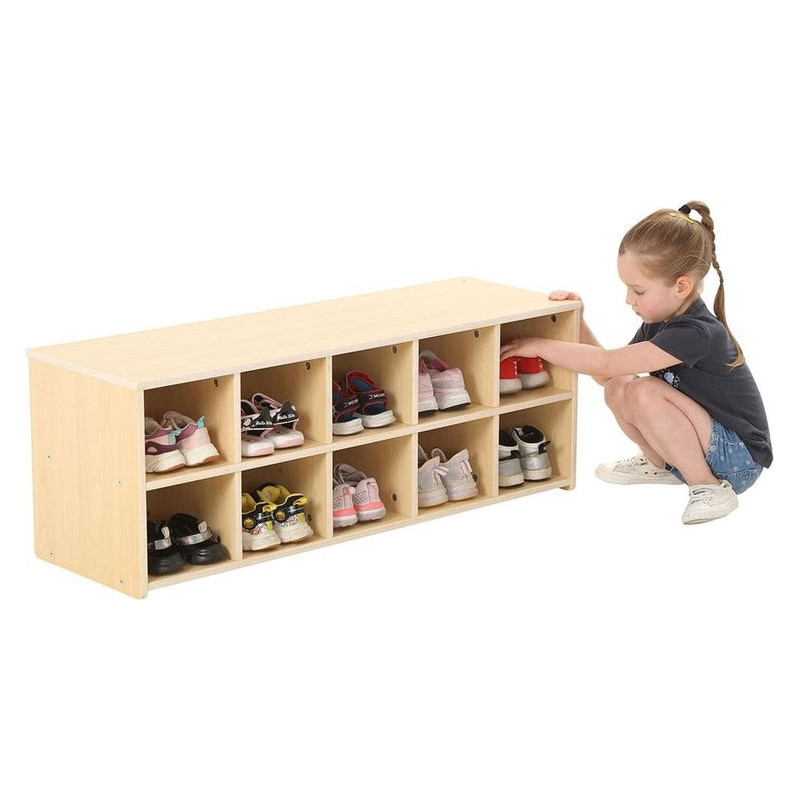 Banc avec range chaussures 10 cases