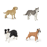 Lot Vert - Lot de 5 Figurines - Chiens de collection