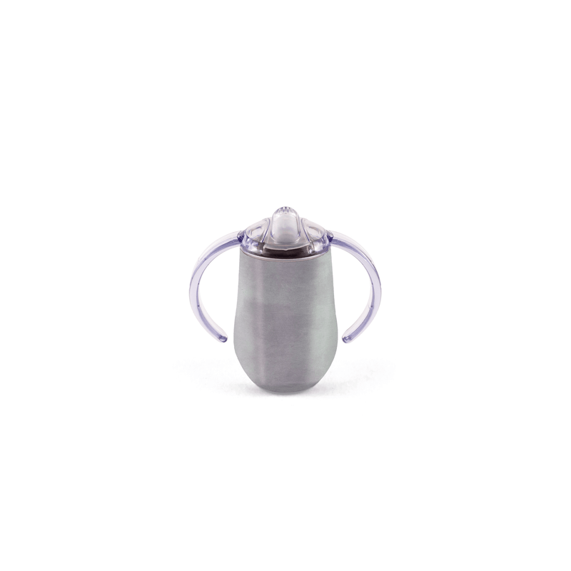 Tasses à anses INOX 30 cl avec couvercle a bec fixe