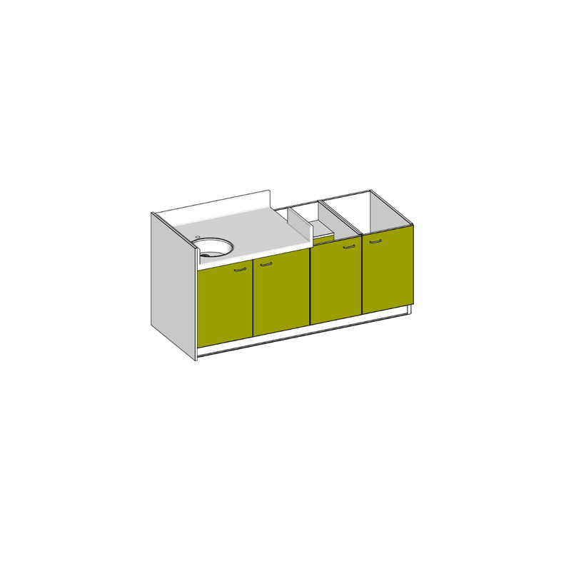 Table à langer 1 cuve - 2120(L)x850(Pf)mm