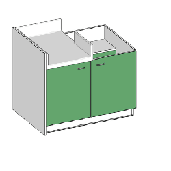 Table à langer 1 cuve(s) - 1200 (L)x850(Pf)mm
