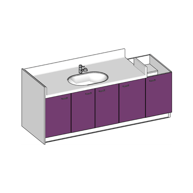 Meuble à langer avec baignoire 240 cm