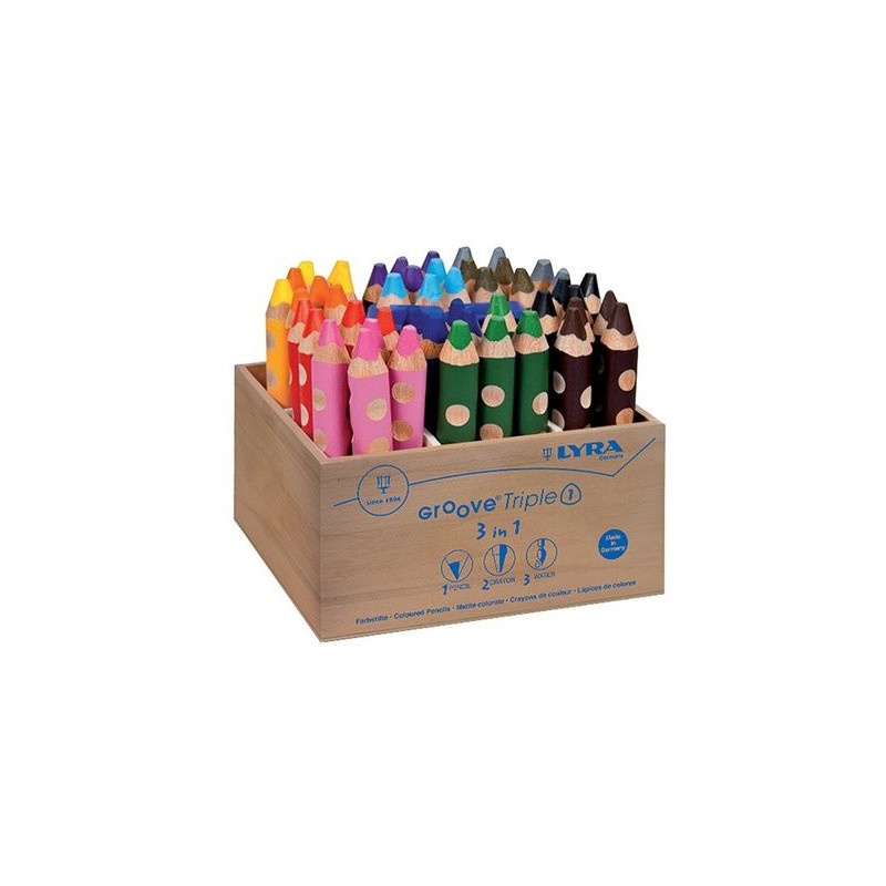 Crayon groove triple lot de 48