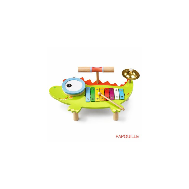 Table musicale crocodile avec livret de partitions