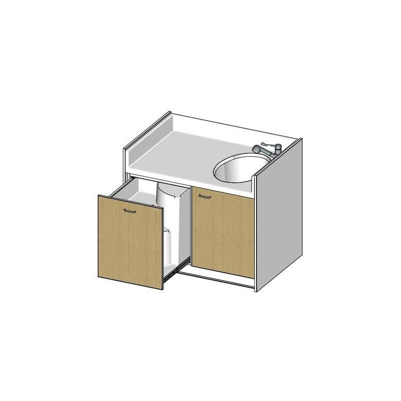 Table à langer avec 1 baignoire- 1200(L)x850(Pf)mm