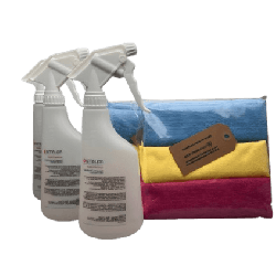 Lot de 9 microfibres 40x40cm + 3 pulvérisateurs 600ml