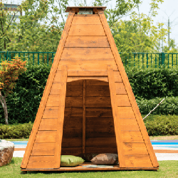 Cabane en bois tipi