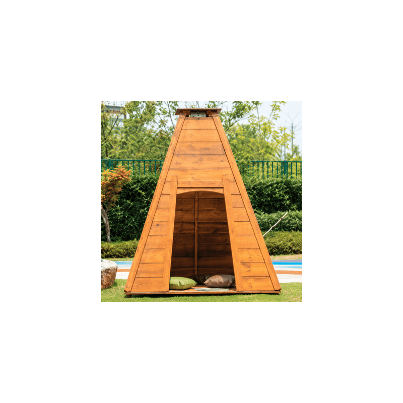 Cabane en bois tipi