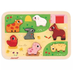 Puzzle 7 pièces - les animaux de la ferme