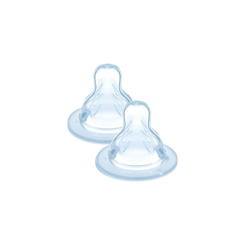 Lot de 2 tétines plates ultra-douce - Débit x