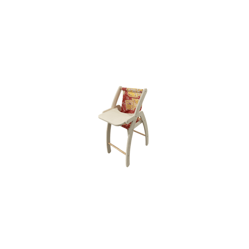 Chaise haute en bois pour poupée