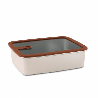 Boite de conservation - 1.7 L - Inox micro-ondable