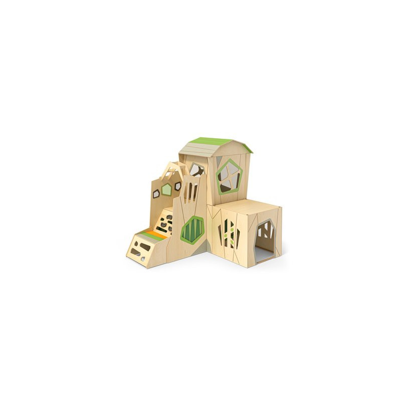 “Owlaf” Playhouse. 4-piece corner combination