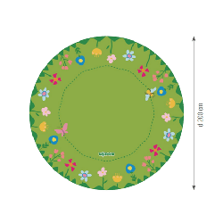 Round Flower Meadow Rug