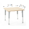 Square Table Owlaf 75 x 75 cm. incl. height-adjustable metal legs - HPL surface