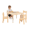 Square Table Owlaf 75 x 75 cm. incl. height-adjustable metal legs (beige) - HPL surface