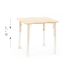 Square Table Owlaf 75 x 75 cm. incl. height-adjustable metal legs (beige) - HPL surface