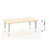Rectangular Table Owlaf 120 x 60 cm. incl. height-adjustable metal legs - melamine coating
