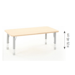 Rectangular Table Owlaf 120 x 60 cm. incl. height-adjustable metal legs - HPL surface