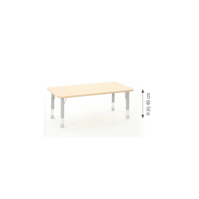 Rectangular Table Owlaf 120 x 60 cm. incl. height-adjustable metal legs - HPL surface