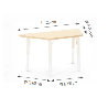 Trapezoidal Table Owlaf 120 x 60 cm. incl. height-adjustable metal legs (beige) - melamine coating