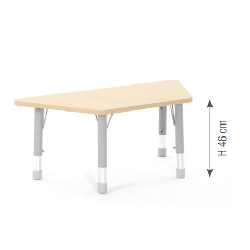 Trapezoidal Table Owlaf 120 x 60 cm. incl. height-adjustable metal legs - HPL surface