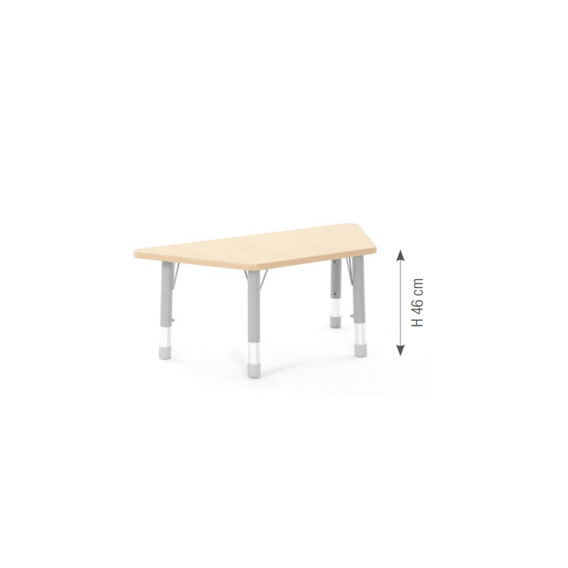 Trapezoidal Table Owlaf 120 x 60 cm. incl. height-adjustable metal legs - HPL surface