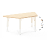 Trapezoidal Table Owlaf 120 x 60 cm. incl. height-adjustable metal legs (beige) - HPL surface
