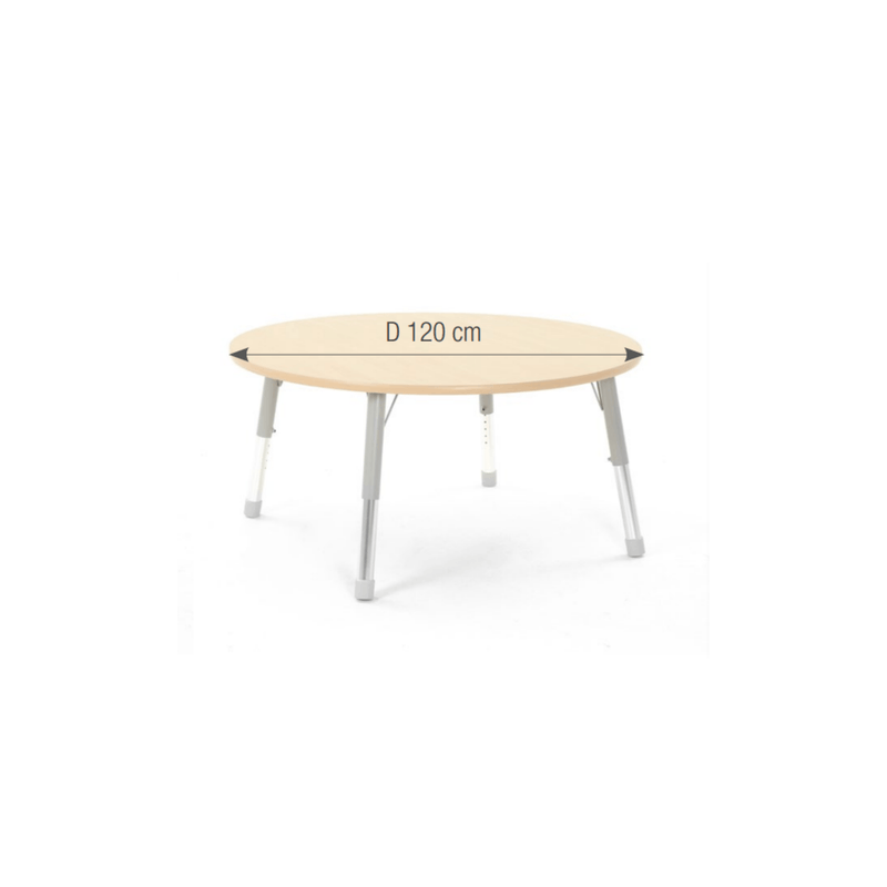 Round Table Owlaf 120 cm. incl. height-adjustable metal legs - HPL surface