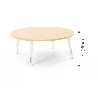 Round Table Owlaf 120 cm. incl. height-adjustable metal legs (beige) - HPL surface