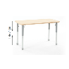 Rectangular Table Owlaf 120 x 75 cm. incl. height-adjustable metal legs - melamine coating