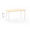 Rectangular Table Owlaf 120 x 75 cm. incl. height-adjustable metal legs (beige)- melamine coating