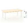 Rectangular Table Owlaf 120 x 75 cm. incl. height-adjustable metal legs (beige)- melamine coating