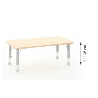 Rectangular Table Owlaf 120 x 75 cm. incl. height-adjustable metal legs - HPL surface
