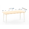 Rectangular Table Owlaf 120 x 75 cm. incl. height-adjustable metal legs (beige) - HPL surface