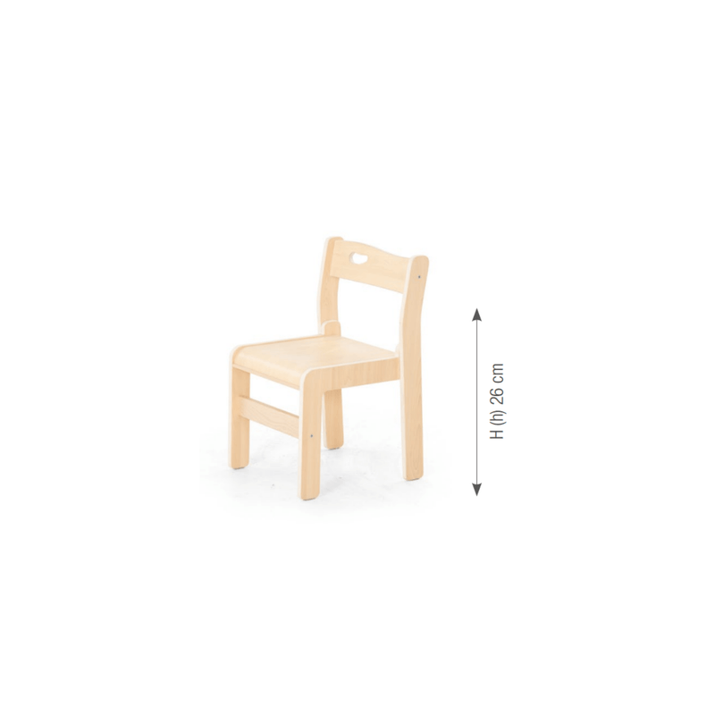 Chair "Ole". seat height: 26 cm. without armrest - (4 Chairs/Carton - Price per piece!)