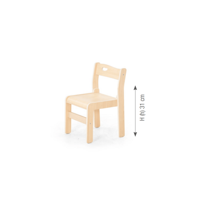 Chair "Ole". seat height: 31 cm. without armrest - (4 Chairs/Carton - Price per piece!)