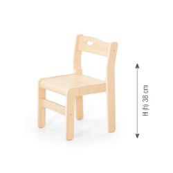 Chair "Ole". seat height: 38 cm. without armrest - (4 Chairs/Carton - Price per piece!)