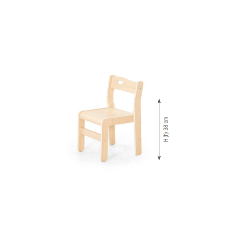 Chair "Ole". seat height: 38 cm. without armrest - (4 Chairs/Carton - Price per piece!)