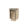 Meuble à langer avec escalier et tapis