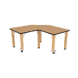 Table rectangle - chanfrein